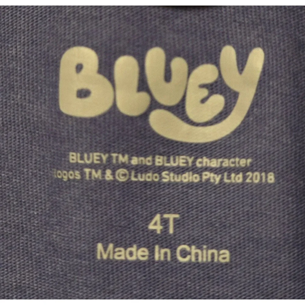 NWT Bluey Bingo Toddler Graphic T-Shirt Purple Short Sleeve Tee 2T‎ 4T